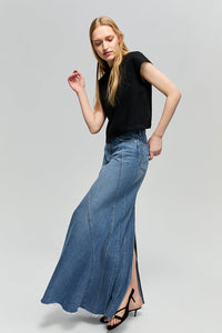 Ocean Wave Denim Skirt HJ821