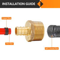 PEX-B Crimp 1/2" PEX x 3/4" Male Threaded Adapter (Lead Free) Plumbingsell