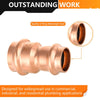 30 Pcs 1" x 3/4" Copper Press x Press Coupling NO Stop (Lead Free)