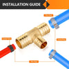 PEX-B Crimp 1" PEX x 1" PEX x 3/4" PEX Reducing Tee (Lead Free) Plumbingsell
