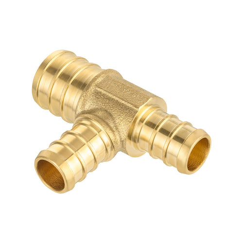 PEX-B Crimp 3/4" PEX x 1/2" PEX x 1/2" PEX Reducing Tee (Lead Free) Plumbingsell