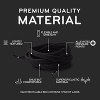 Black Flat Elastic Stretch Shoe Laces The Original Stretchlace