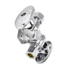 1/2" FIP x 3/8" OD Compr. x 3/8" OD Compr. Dual Stop Valve, 1/4 Turn (Lead Free)