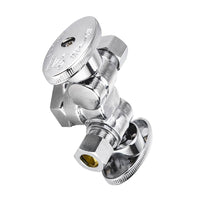 1/2" FIP x 3/8" OD Compr. x 3/8" OD Compr. Dual Stop Valve, 1/4 Turn (Lead Free)