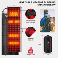 ANTARCTICA GEAR Heated Sleeping Bag Liner,Battery Heated Pad, Electirc Sleeping Bag