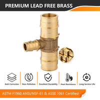 30 Pcs PEX A Expansion 1" x 1" x 1/2" PEX Expansion Reducing Tee Wholesale