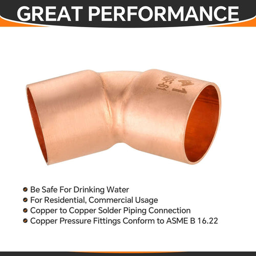 30 Pcs 1" 45º Copper Elbow at Wholesale Price