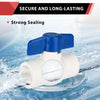 10 Pcs 1/2" PVC Ball Valve, Solvent Weld, Sch. 40
