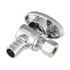 1/2" PEX Crimp x 1/4" OD Compr. Angle Stop Valve, 1/4 Turn (Lead Free)