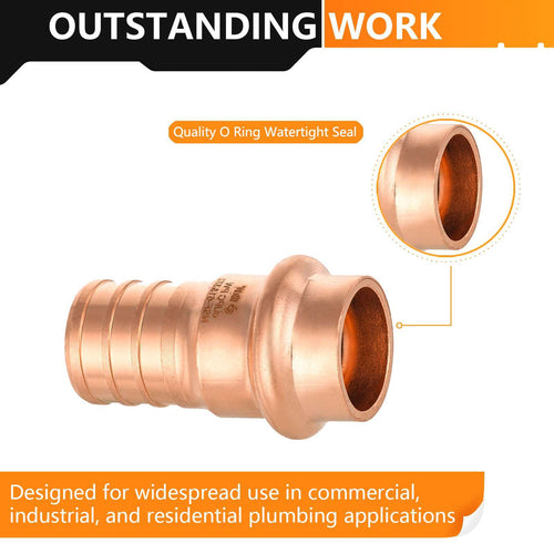 3/4" Press Copper x 1/2" PEX Crimp Adapter (Lead Free) Plumbingsell