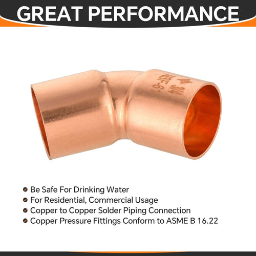 30 Pcs 3/4" 45º Copper Elbow at Wholesale Price