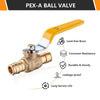 1/2" PEX Expansion Ball Valve, Yellow (Lead Free) Plumbingsell