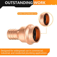 3/4" Press Copper x 3/4" PEX Crimp Adapter (Lead Free) Plumbingsell