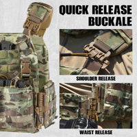 Votagoo Outdoor 1000D Nylon Tactical Combat Tactic Vest Plate Carrier