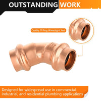 1/2" Press Copper 45° Elbow (Lead Free)