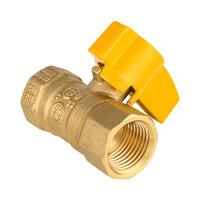 1/2" FNPT Gas Valve, Yellow Plumbingsell
