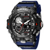 Sport Watch For Men WIth  Dual Time Waterproof 50M Miliatry Watches Chronograph Alarm Army Wristwatch
