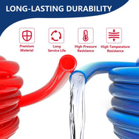 1/2" 200ft, 100ft x 2, PEX-B Pipe, Red & Blue & Cutter Plumbingsell