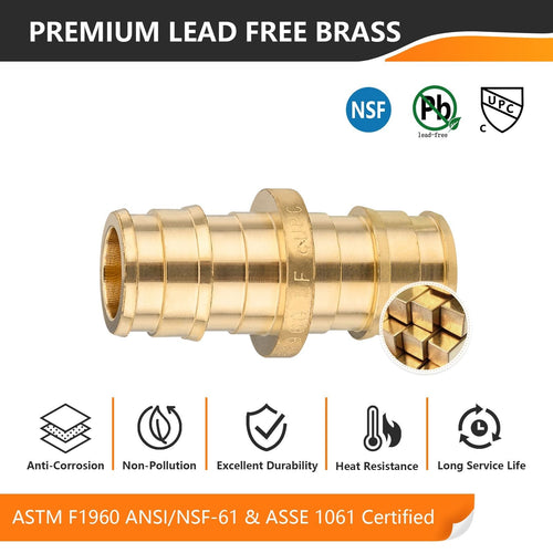 PEX A Expansion 1/2" PEX x 1/2" PEX Expansion Coupling (Lead Free) Plumbingsell