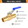 10 Pcs 1" PEX Expansion Ball Valve, Blue (Lead Free) Plumbingsell