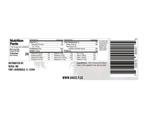 Bison Heart Crisps - 100% Grass-Fed/Finished