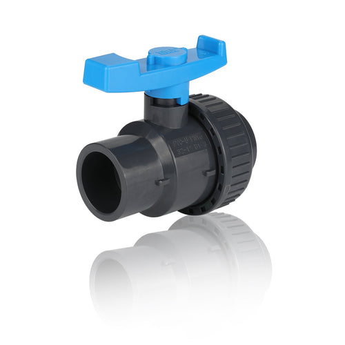 2" PVC Single Union Ball Valve SCH 40/80, Threaded