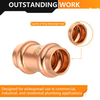1/2" Press Copper Coupling w/Stop (Lead Free) Plumbingsell