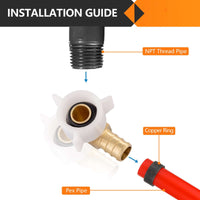30 Pcs PEX-B Crimp 3/4" PEX X 3/4" Female NPT Swivel Elbow (Lead Free)