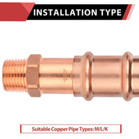 30 Pcs 1" FTG Press x 3/4" Male Threaded Copper Street Adapter (Lead Free)