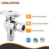 10 Pcs 1/2" PEX Expansion x 3/8" OD Compr. Angle Stop Valve, 1/4 Turn (Lead Free) Plumbingsell