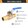 10 Pcs 3/4" PEX Expansion Ball Valve, Blue (Lead Free)