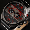 Men's  Waterproof Retro Style Watch With Excellent  Background, Chronometers  Large Numbers Perfect Gift