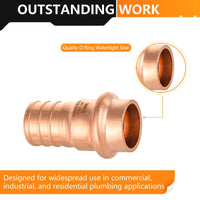 30 Pcs 1/2" Press Copper x 3/4" PEX Crimp Adapter (Lead Free)