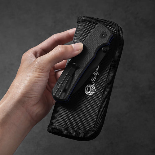 The Loyalist Folding Pocket Knife Giftset for Men and Women (Black and Blue)