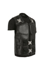 Handmade W Snipes Blade Vest Trinity Vampire Hunter Military Style Handmade Cosplay Costume Leather Vest