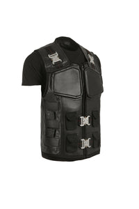 Handmade W Snipes Blade Vest Trinity Vampire Hunter Military Style Handmade Cosplay Costume Leather Vest