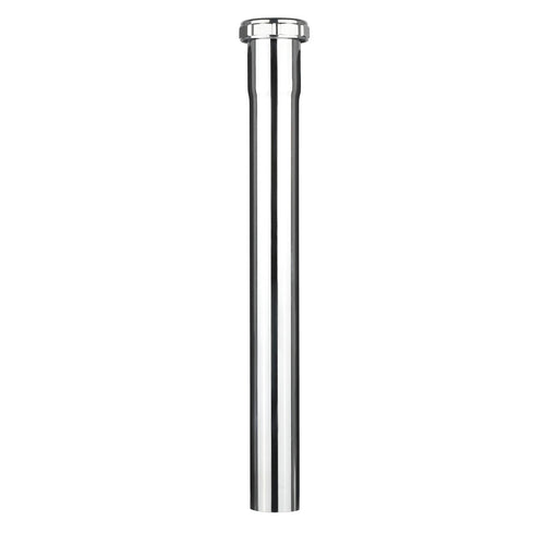 1-1/4" x 12" Slip-Joint Sink Drain Extension Tube, 20GA, Chrome Plated Brass