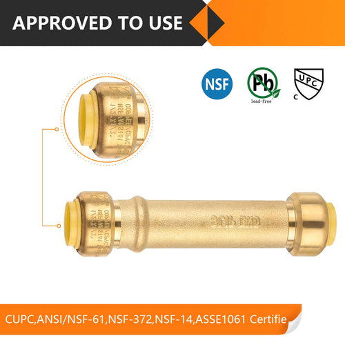 30 Pcs 1/2" x 1/2" Push Fit Repair Slip