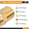 30 Pcs 1/4" Male NPT Brass Hex Connector
