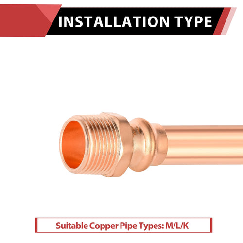 30 Pcs 3/4" Press Copper x 1" Male Threaded Adapter (Lead Free)