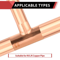 1" x 1" x 3/4" Copper Reducing Tee
