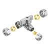 5/8" OD Compr. x 5/8" OD Compr. x 3/8" OD Compr. Tee Stop Valve, 1/4 Turn (Lead Free)