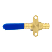 10 Pcs 3/4" PEX Expansion Drop Ear Ball Valve, Blue (Lead Free)