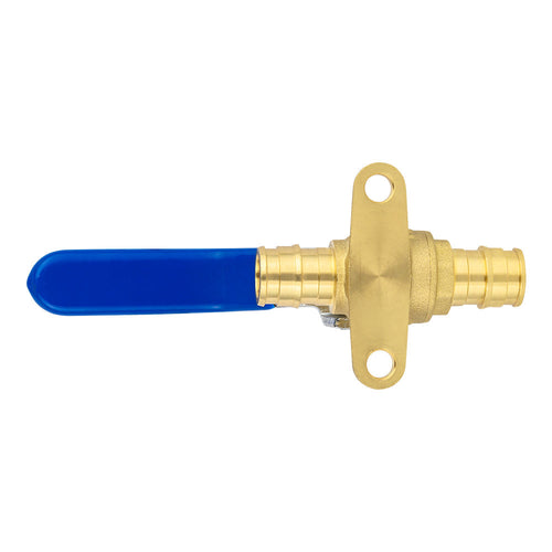 10 Pcs 3/4" PEX Expansion Drop Ear Ball Valve, Blue (Lead Free)