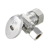 10 Pcs 1/2" Nominal (5/8" OD) Compr. x 3/8" OD Compr. Angle Stop Valve, 1/4 Turn (Lead Free) Plumbingsell