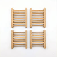 4-Pack Bamboo Soap Dish