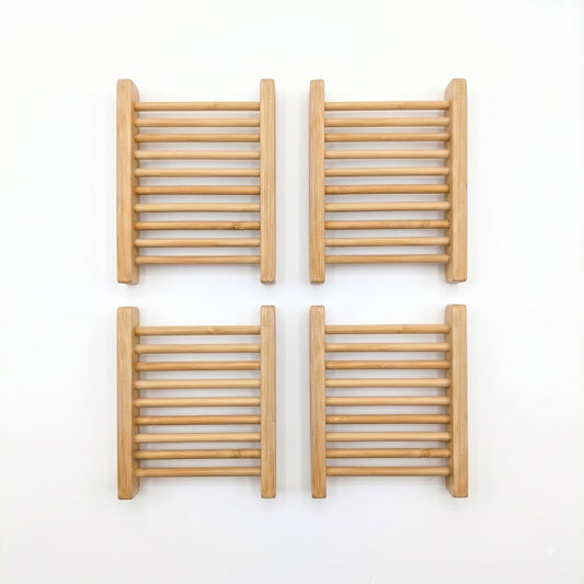 4-Pack Bamboo Soap Dish