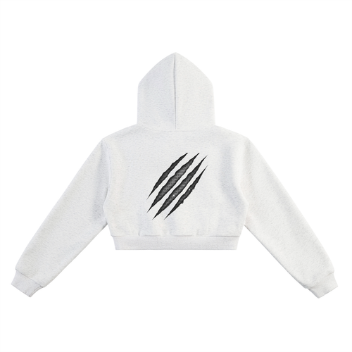 Claw Through Cropped Hoodie