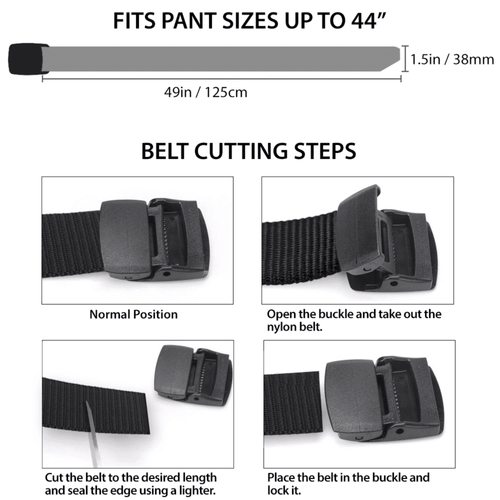 XGear Tactical Adjustable Nylon Belt with Plastic Buckle