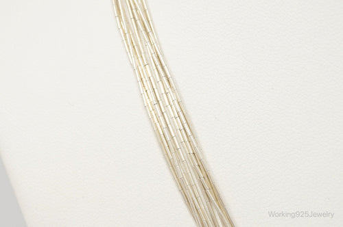 Designer Carolyn Pollack Relios Strand Bead Sterling Silver Necklace